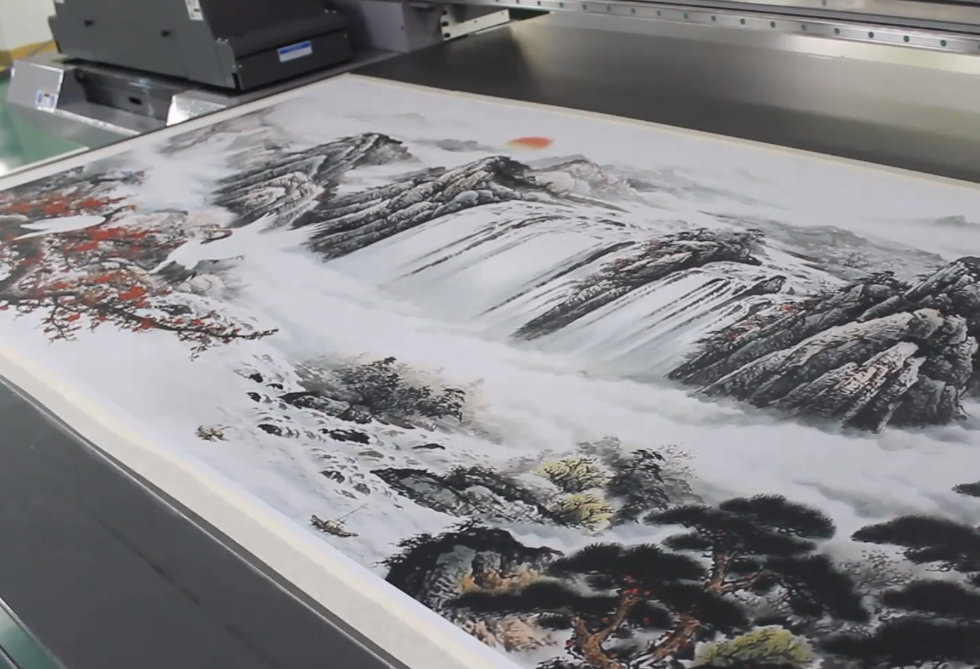 91抖音免费视频平板UV打印機打印機實例